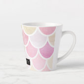 Tasse Latte Pastel Aquarelle Sirène Motif avec nom (Droite)