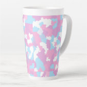 Tasse Latte Pastel Camouflage Motif d'art Abstrait (Angle droit)