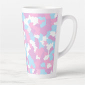 Tasse Latte Pastel Camouflage Motif d'art Abstrait (Droite)