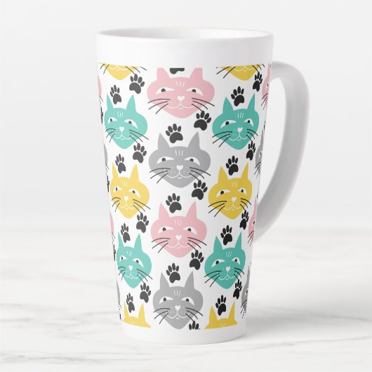 Tasse Latte Pastel Cats (Angle droit)