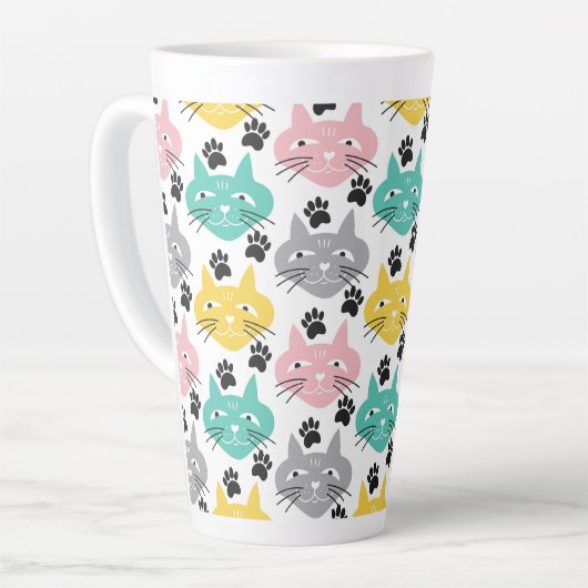 Tasse Latte Pastel Cats (Angle gauche)