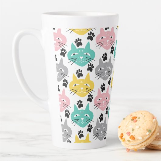 Tasse Latte Pastel Cats (En situation)