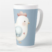 Tasse Latte Pastel Cottagecore Chicken (Angle droit)