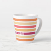 Tasse Latte Pastel moderne PRAISE chrétienne rayée JÉSUS (Angle droit)