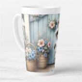 Tasse Latte Pastel Raccoon Letter Garden (Angle gauche)