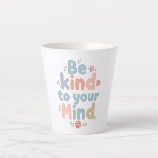 Tasse Latte Pastel Self Love Typography (Devant)