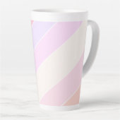 Tasse Latte Pastel Stripes Personnalisé (Angle droit)