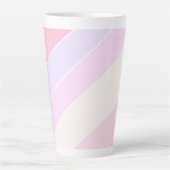 Tasse Latte Pastel Stripes Personnalisé (Devant)