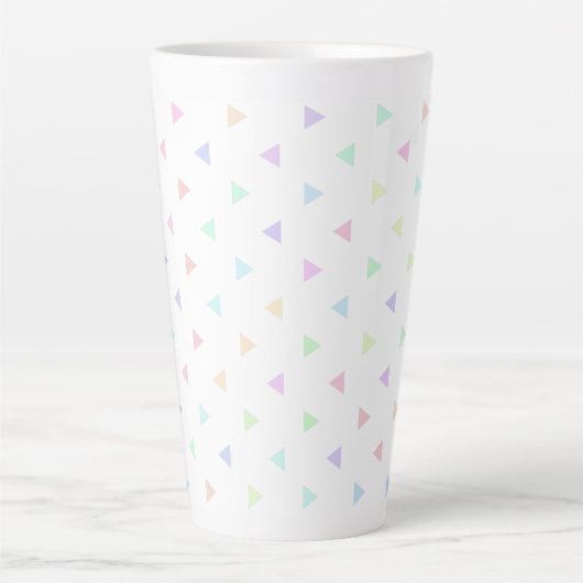 Tasse Latte Pastel Triangles Motif Multicolor (Devant)