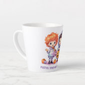 Tasse Latte Pastel Trick ou Traitements (Angle gauche)