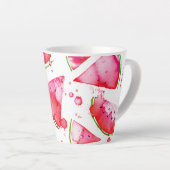 Tasse Latte Pastèque à l'aquarelle 1 (Angle droit)