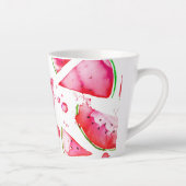 Tasse Latte Pastèque à l'aquarelle 1 (Droite)