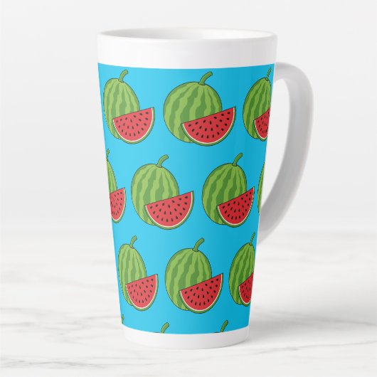 Tasse Latte Pastèque et tranche (Angle droit)