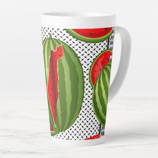 Tasse Latte Pastèque Palestine - Slice (Angle droit)