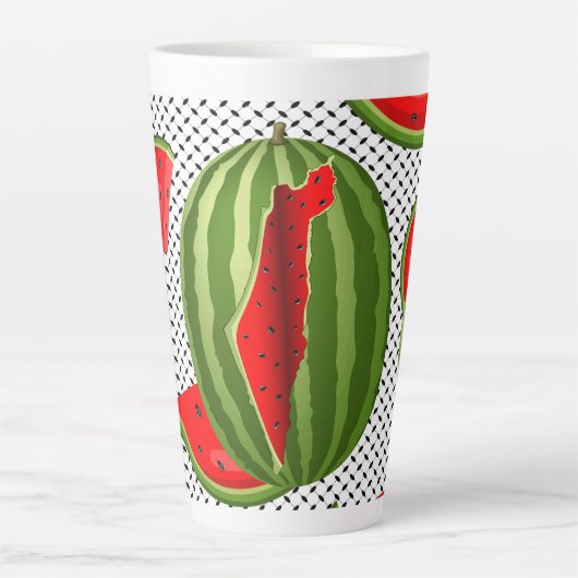 Tasse Latte Pastèque Palestine - Slice (Devant)