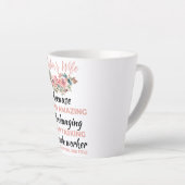 Tasse Latte Pasteur's Wife Because Super Amazing LifeChanging (Angle droit)