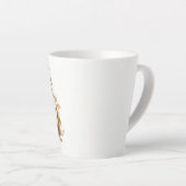 Tasse Latte Patch Citrouille personnalisé Citrouille blanc Aut (Angle droit)