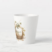 Tasse Latte Patch Citrouille personnalisé Citrouille blanc Aut (Devant)