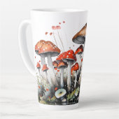Tasse Latte Patch de champignons de champignons de Whimsical (Angle gauche)