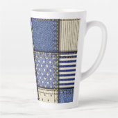 Tasse Latte Patchwork Denim bleu (Droite)