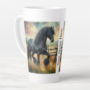 Tasse Latte Pâte de Cheval Frésilien Noir clôtures rustiques