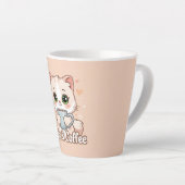 Tasse Latte Pâtes, Coeurs et Café Chaud : Le Kawaii Kitty's (Angle droit)