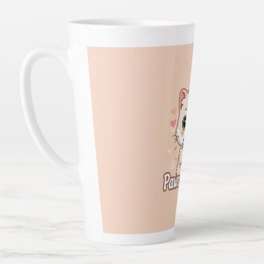 Tasse Latte Pâtes, Coeurs et Café Chaud : Le Kawaii Kitty's (Gauche)