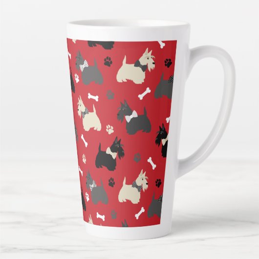 Tasse Latte Pâtes et os de Terrier écossais (Droite)