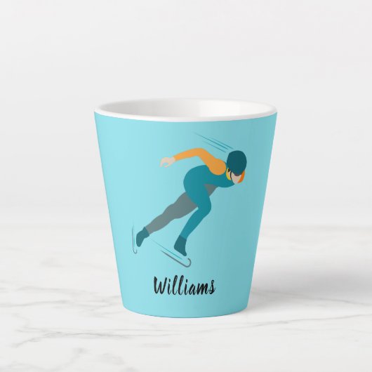 Tasse Latte Patinage de vitesse (Devant)
