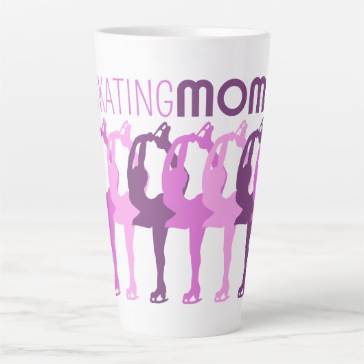 Tasse Latte Patinage MOM patinage artistique Groupe synchronis (Devant)
