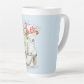 Tasse Latte Patinage sur glace à l'ancienne Personnalisé (Angle droit)