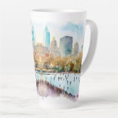 Tasse Latte Patinoire Central Park New York (Angle droit)