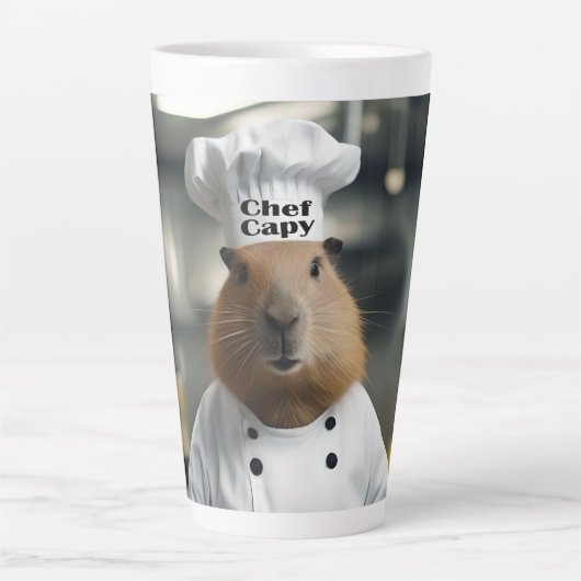 Tasse Latte Pâtisserie : La Capybara Culinaire (Devant)