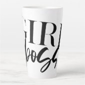 Tasse Latte Patron | Texte noir moderne | (Devant)