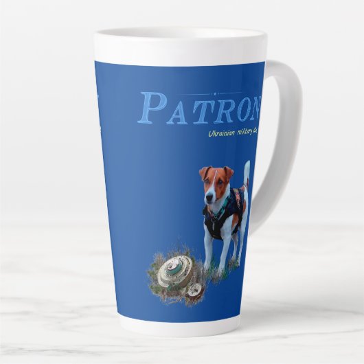 Tasse Latte Patron ukrainien Pyrotechnicien Chien Coffee M (Angle droit)