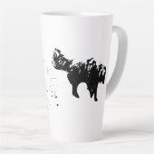 Tasse Latte Patrouille D'Automne, Deux Chiens (Angle droit)