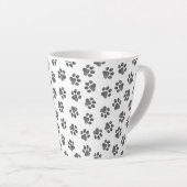 Tasse Latte Patrouilles de Doodle, Paws de Chien, Paws Noirs (Angle droit)