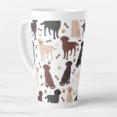 Tasse Latte Patrouilles et os du Labrador Retriever (Angle gauche)