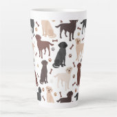 Tasse Latte Patrouilles et os du Labrador Retriever (Devant)