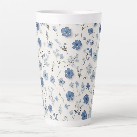 Tasse Latte Patte de fleurs (Devant)