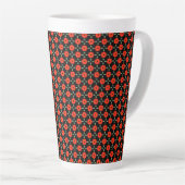 Tasse Latte Patterground de Red Floral (Angle droit)