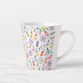 Tasse Latte Pattern Retro Christmas Lights (Droite)