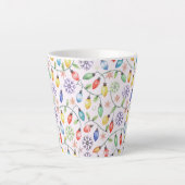 Tasse Latte Pattern Retro Christmas Lights (Devant)