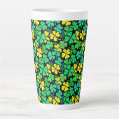 Tasse Latte Pattern St. Patrick's Day Clovers (Devant)
