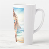Tasse Latte Pause du point d'action fille (Droite)