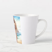 Tasse Latte Pause du point d'action fille (Droite)