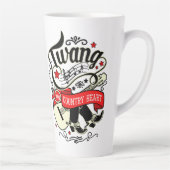 Tasse Latte Pays Twang rouge/noir ID464 (Droite)