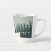 Tasse Latte Paysage d'hiver de Noël (Droite)