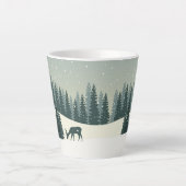 Tasse Latte Paysage d'hiver de Noël (Devant)