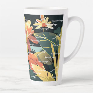 Tasse Latte Paysage floral de rêve 11
